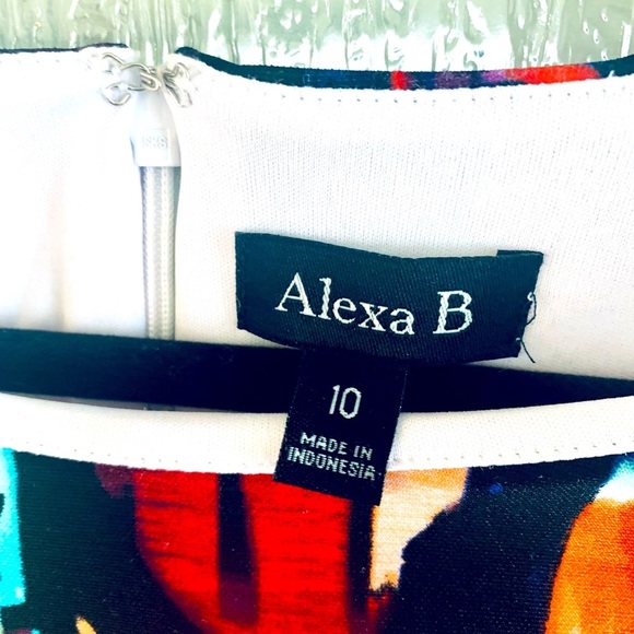 Alexia B Black & multiple colours pattern size 10 - Picture 2 of 3